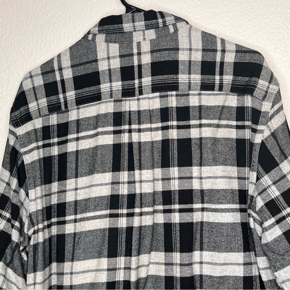 Everlane Men's Size XL Gray Black Plaid Flannel Shirt Long Sleeve Button Up - Picture 7 of 9